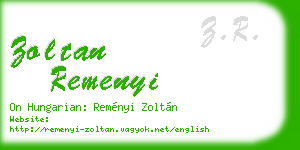 zoltan remenyi business card