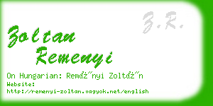 zoltan remenyi business card